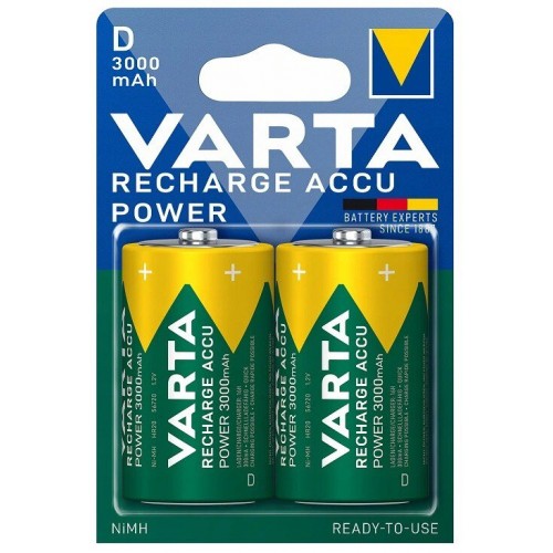 Varta Rechargeable Accu R20 D Ni-MH 3000mAh 2τμχ
