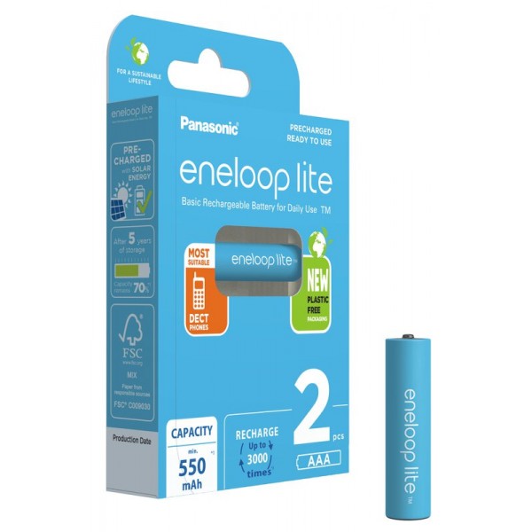 Panasonic Eneloop Lite AAA Ni-MH 550mAh 1.2V 2τμχ