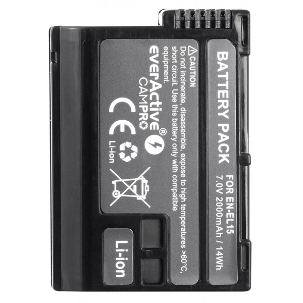 everActive camPRO Μπαταρία EN-EL15A για Nikon 2000 mAh Μπαταρίες Φωτ.μηχανών για Nikon
