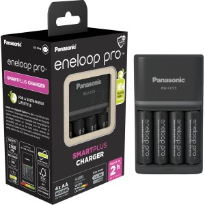 Panasonic Eneloop Charger BQ-CC55E + 4 x R6/AA Eneloop PRO 2500mAh