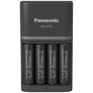 Panasonic Eneloop Charger BQ-CC55E + 4 x R6/AA Eneloop PRO 2500mAh