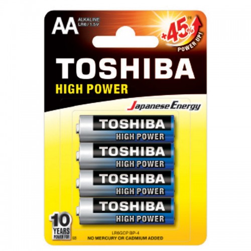 Toshiba High Power Αλκαλικές Μπαταρίες AA 1.5V 4τμχ