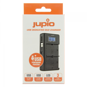 Jupio USB Dedicated Duo Charger LCD for Panasonic DMW -BLF19E