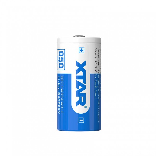 Xtar 16340 / R-CR123 3.7V Li-ion 850mAh battery with protection