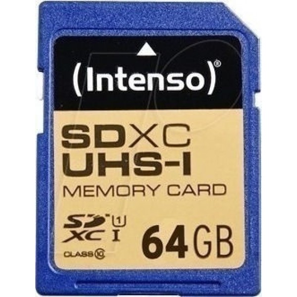 Intenso SDXC 64GB Class 10 U1 UHS-I SD Card