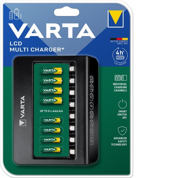 Varta LCD Multi Charger 8 Μπαταριών Ni-MH Μεγέθους AA/AAA Varta LCD Multi Charger 8 Μπαταριών Ni-MH Μεγέθους AA/AAA