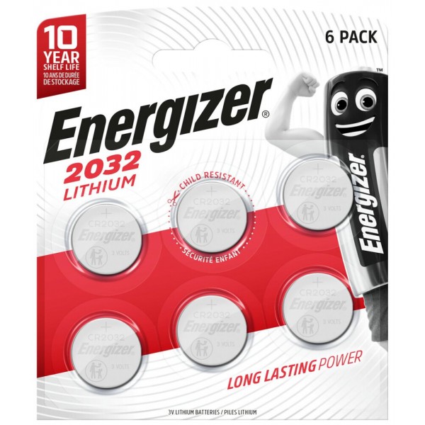 Energizer Μπαταρίες Λιθίου Ρολογιών CR2032 3V 6τμχ Μπαταρίες Λιθίου ( Κουμπιά ) Energizer Μπαταρίες Λιθίου Ρολογιών CR2032 3V 6τμχ Μπαταρίες Λιθίου ( Κουμπιά )