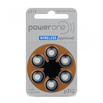 Power One SAB Varta 312 hearing aid batteries 6 pcs