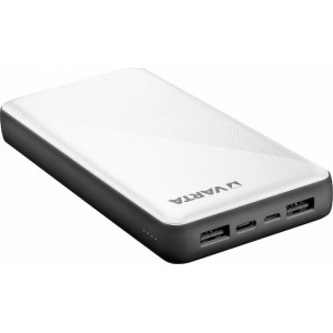 Varta Energy Power Bank 20000mAh με 2 Θύρες USB-A και Θύρα USB-C Λευκό