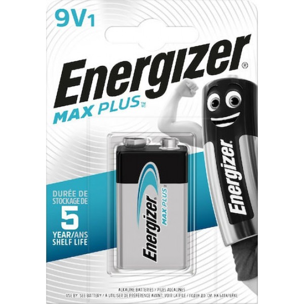 Energizer Max Plus Αλκαλική Μπαταρία 9V 1τμχ