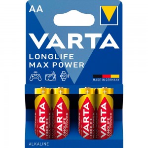 Varta Longlife Max Power Αλκαλικές Μπαταρίες AA 1.5V 4τμχ