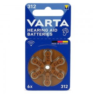 Varta Μπαταρίες Ακουστικών Βαρηκοΐας 312 1.45V 6τμχ