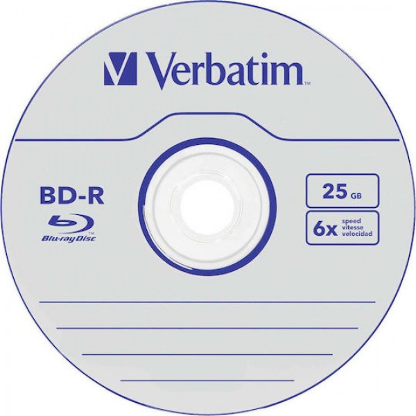 Verbatim Εγγράψιμα BD-R 6x 25GB Cake Box 50τμχ