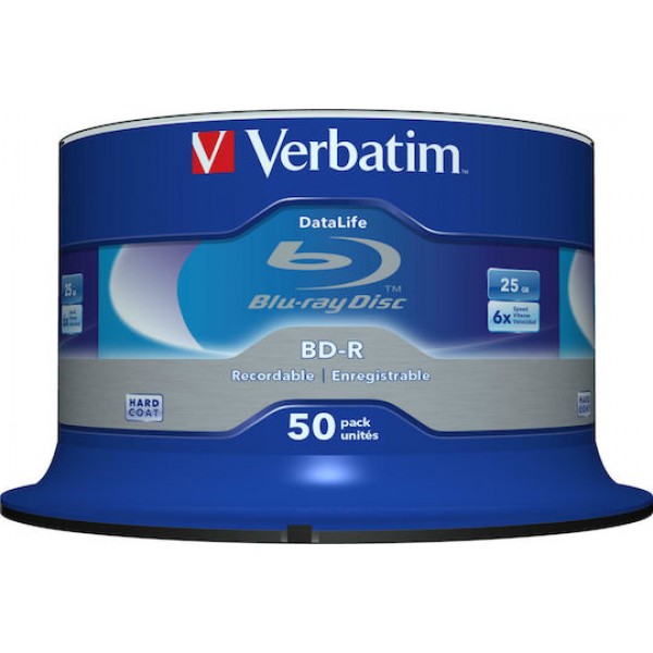 Verbatim Εγγράψιμα BD-R 6x 25GB Cake Box 50τμχ
