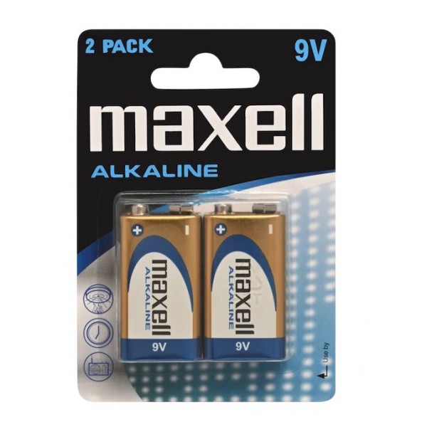 Maxell Αλκαλικές Μπαταρίες 9V 2τμχ Μπαταρίες Αλκαλικές