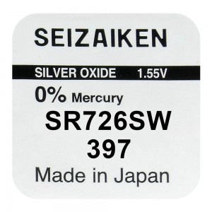 Seizaiken SEIKO silver mini battery 397 / SR 726 SW 1τμχ