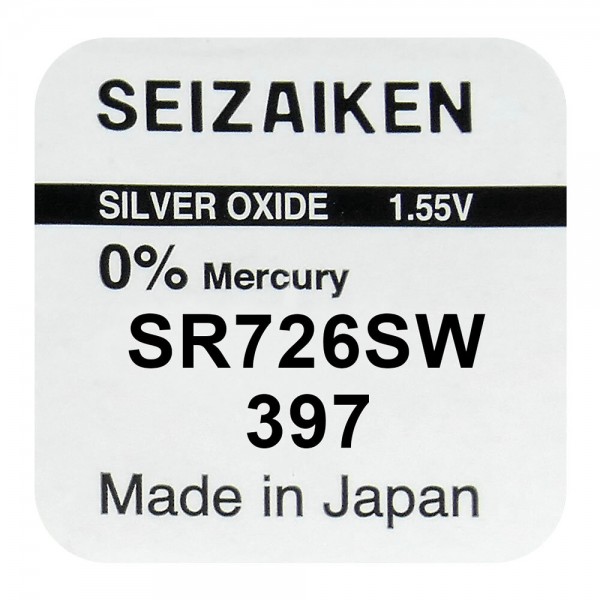 Seizaiken SEIKO silver mini battery 397 / SR 726 SW 1τμχ Μπαταρίες Λιθίου ( Κουμπιά )