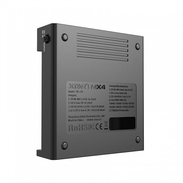 XTAR MX4 Li-ion / Ni-MH Battery Charger Φορτιστές Μπαταριών Li-ion & Ni-Mh XTAR MX4 Li-ion / Ni-MH Battery Charger Φορτιστές Μπαταριών Li-ion & Ni-Mh