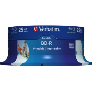 Verbatim Εγγράψιμα BD-R 6x 25GB Cake Box 25τμχ 