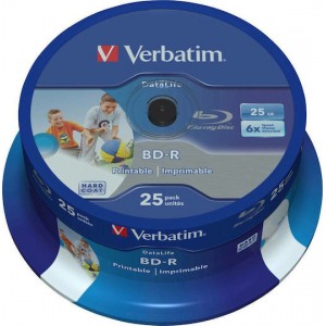 Verbatim Εγγράψιμα BD-R 6x 25GB Cake Box 25τμχ 