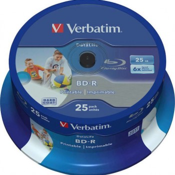 Verbatim Εγγράψιμα BD-R 6x 25GB Cake Box 25τμχ  DVD /  Blu-ray / CD Discs