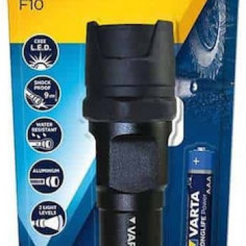 Varta Φακός LED IP67 με Μέγιστη Φωτεινότητα 300lm F10 Pro 1τμχ Φακοί Φωτισμού Varta Φακός LED IP67 με Μέγιστη Φωτεινότητα 300lm F10 Pro 1τμχ Φακοί Φωτισμού
