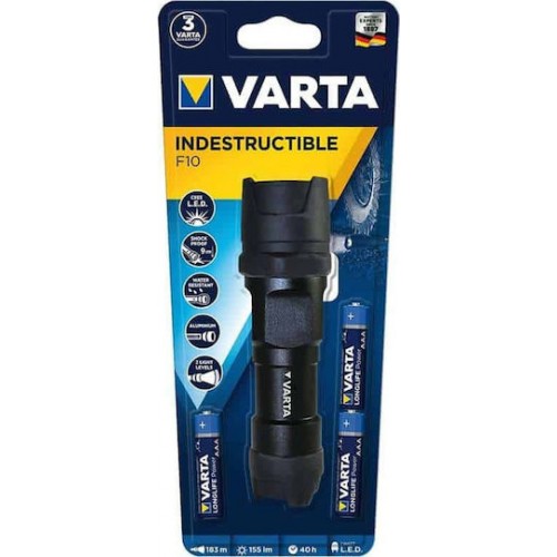 Varta Φακός LED IP67 με Μέγιστη Φωτεινότητα 300lm F10 Pro 1τμχ 