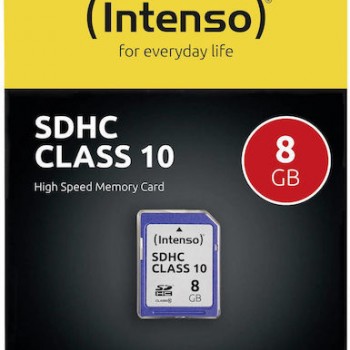 Intenso SDHC 8GB Class 10 High Speed 20MB/s SD Card Intenso SDHC 8GB Class 10 High Speed 20MB/s SD Card