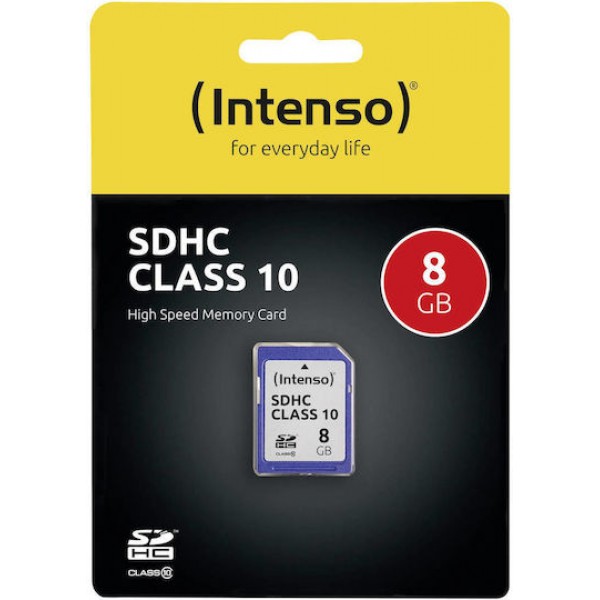 Intenso SDHC 8GB Class 10 High Speed 20MB/s SD Card Intenso SDHC 8GB Class 10 High Speed 20MB/s SD Card