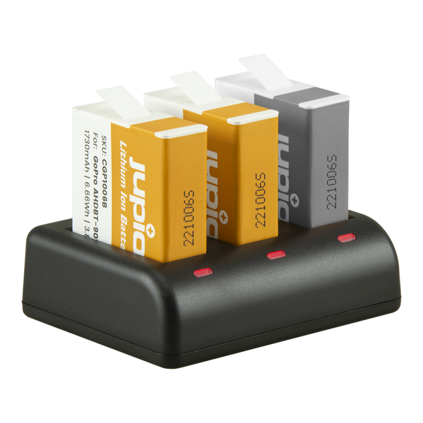 jupio 2x GoPro AHDBT-901 Enduro HERO9 | HERO10 | HERO11 | HERO 12 + Compact USB Triple Charger Μπαταρίες βιντεοκάμερας για GoPro Hero jupio 2x GoPro AHDBT-901 Enduro HERO9 | HERO10 | HERO11 | HERO 12 + Compact USB Triple Charger Μπαταρίες βιντεοκάμερας για GoPro Hero