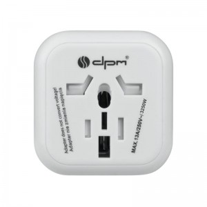 Europe Travel Adapter DPM White 