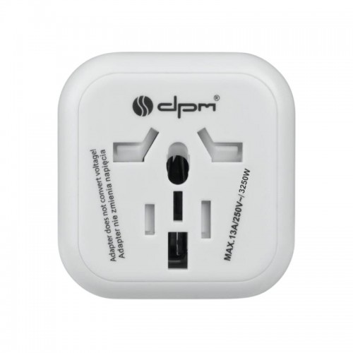 Europe Travel Adapter DPM White 