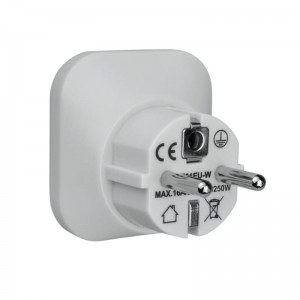 Europe Travel Adapter DPM White 