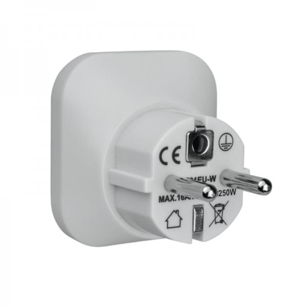 Europe Travel Adapter DPM White  USB Καλώδια - Αντάπτορες Πρίζας