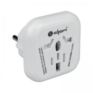 Europe Travel Adapter DPM White 