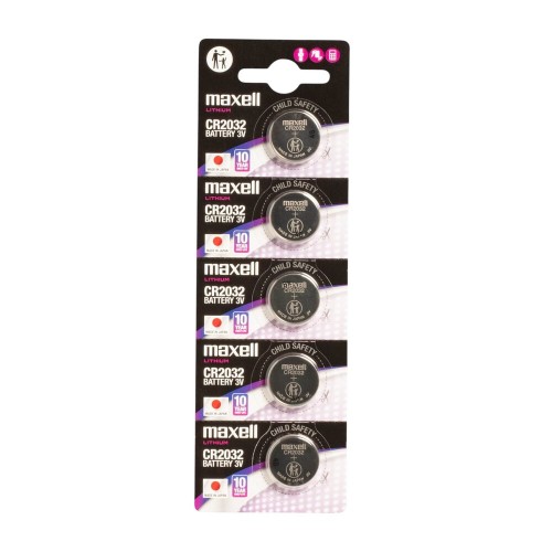 Maxell Μπαταρίες Λιθίου Ρολογιών CR2032 3V 5τμχ