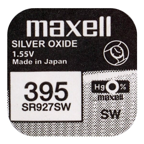 Maxell mini silver battery 395 / SR927SW / SR57 1τμχ. Μπαταρίες Λιθίου ( Κουμπιά )