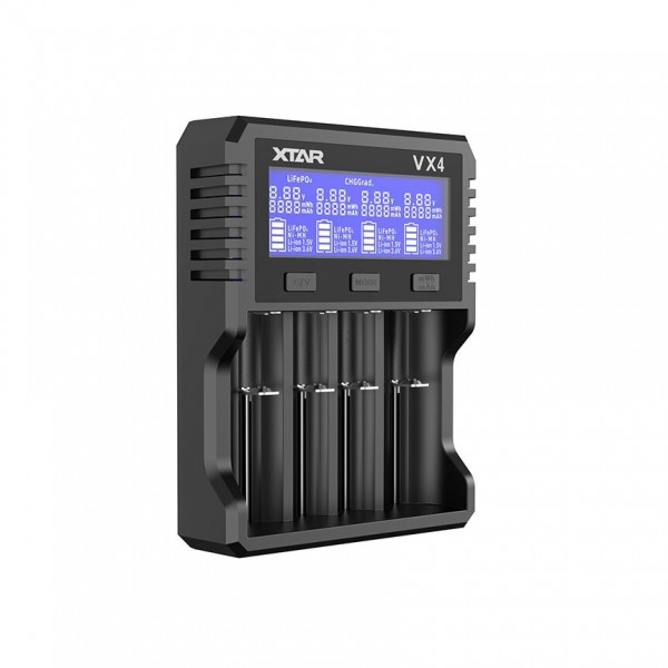 XTAR USB Φορτιστής 4 Μπαταριών Li-ion/Ni-Cd/Ni-MH Μεγέθους xtar-Vx4 
