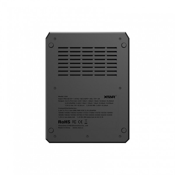 XTAR USB Φορτιστής 4 Μπαταριών Li-ion/Ni-Cd/Ni-MH Μεγέθους xtar-Vx4 