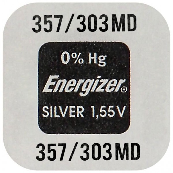 Energizer Μπαταρία Ρολογιού V357/SR44 1.55V (1τμχ) Μπαταρίες Λιθίου ( Κουμπιά )