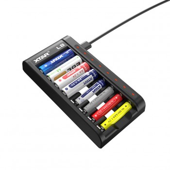 XTAR L8 USB Φορτιστής 8 Μπαταριών Ni-MH/Li-ion 1.5V Φορτιστές Μπαταριών Li-ion & Ni-Mh XTAR L8 USB Φορτιστής 8 Μπαταριών Ni-MH/Li-ion 1.5V Φορτιστές Μπαταριών Li-ion & Ni-Mh