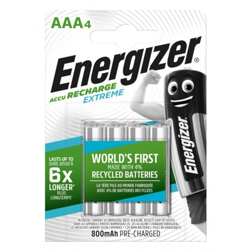 Energizer Extreme Μπαταρίες AAA Ni-MH 800mAh 1.2V 4τμχ