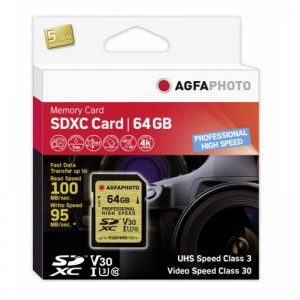 AgfaPhoto Professional High Speed SDXC 64GB U3 V30 