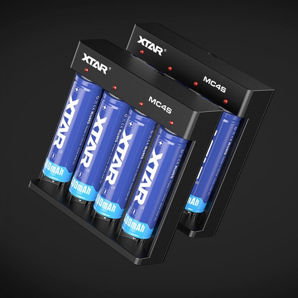 XTAR MC4S Φορτιστής 4 Μπαταριών Li-ion Μεγέθους 18650