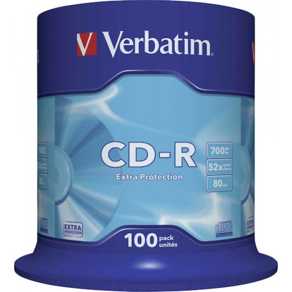 Verbatim CD-R 52x 700MB Cake Box 100τμχ