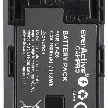 everActive camPRO Μπαταρία LP-E6 για Canon 1600mAh Μπαταρίες Φωτ.Μηχανών για Canon