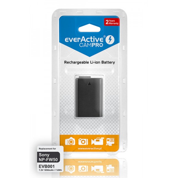everActive camPRO Μπαταρία NP-FW50 για Sony 1050 mAh Μπαταρίες Φωτ.μηχανών για Sony