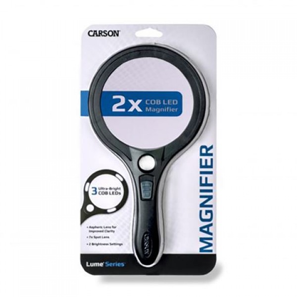 Carson Handheld Magnifier Aspherical 2x110mm AS-95 with LED Carson Handheld Magnifier Aspherical 2x110mm AS-95 with LED