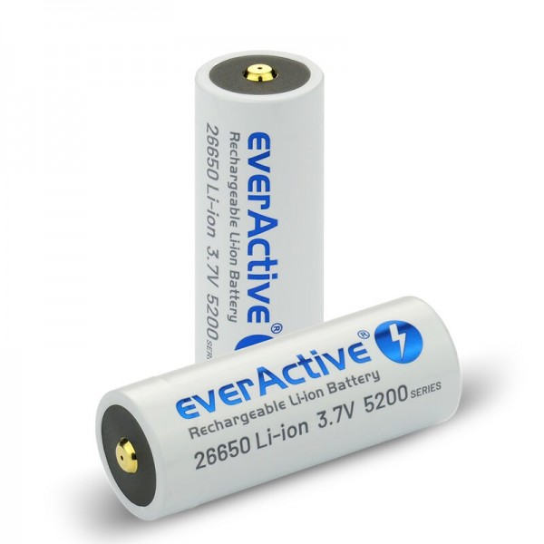 everActive 26650 3.7V Li-ion 5200mAh micro USB battery with BOX protection everActive 26650 3.7V Li-ion 5200mAh micro USB battery with BOX protection