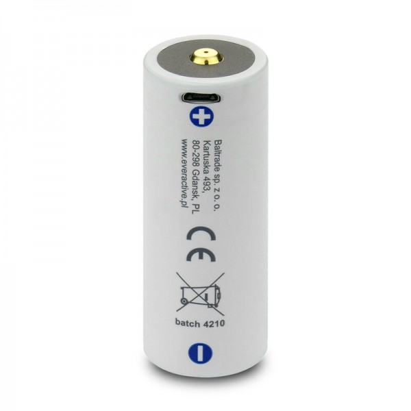 everActive 26650 3.7V Li-ion 5200mAh micro USB battery with BOX protection everActive 26650 3.7V Li-ion 5200mAh micro USB battery with BOX protection